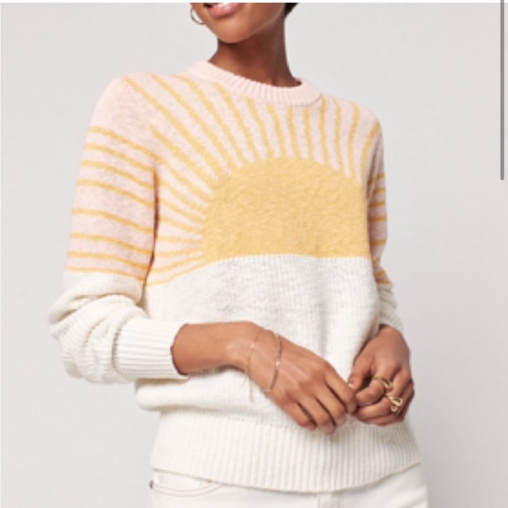 Faherty Beach Surf Sun Sweater In Happy Hour size Large